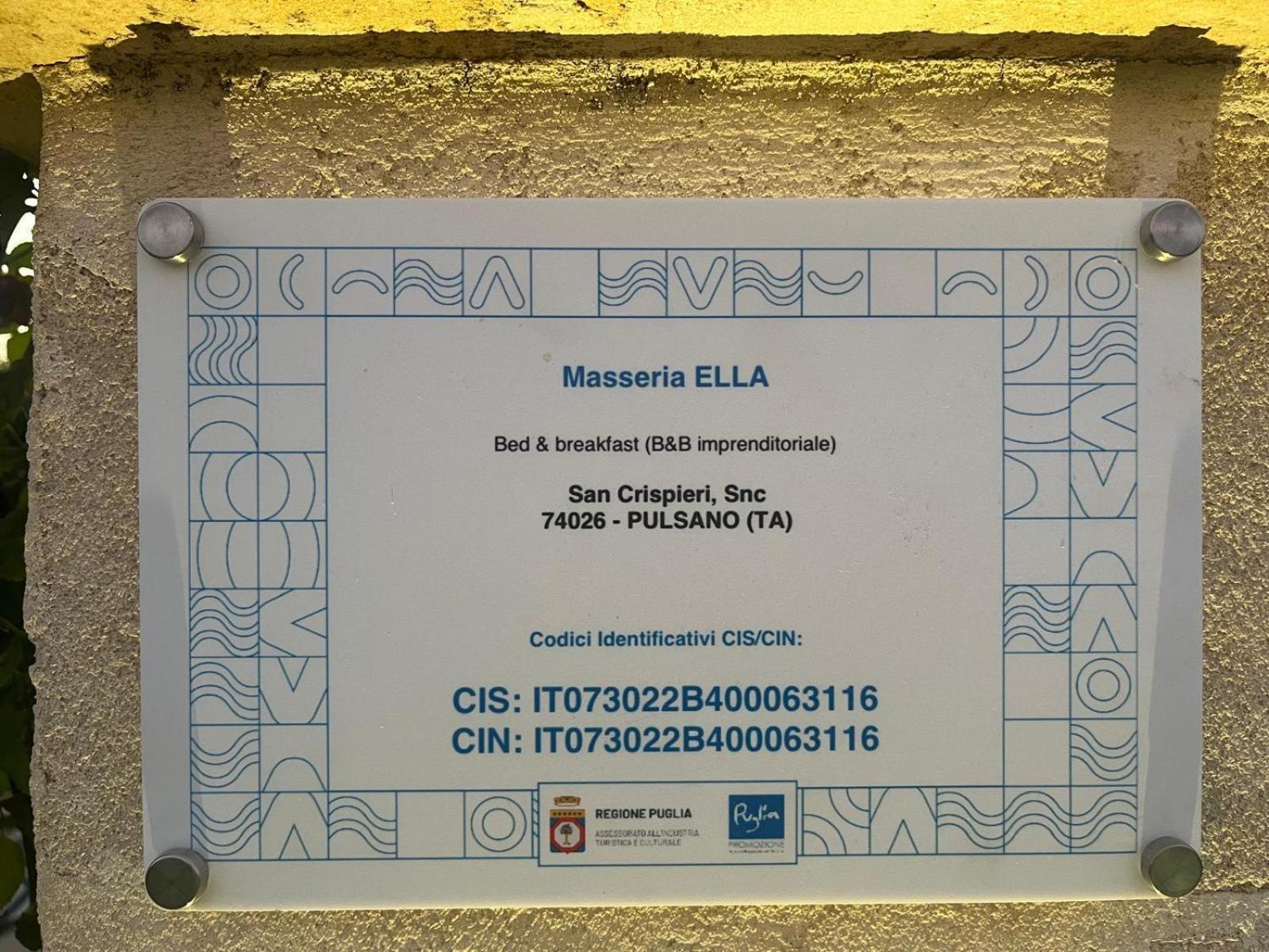 Masseria Ella 普尔萨诺 外观 照片